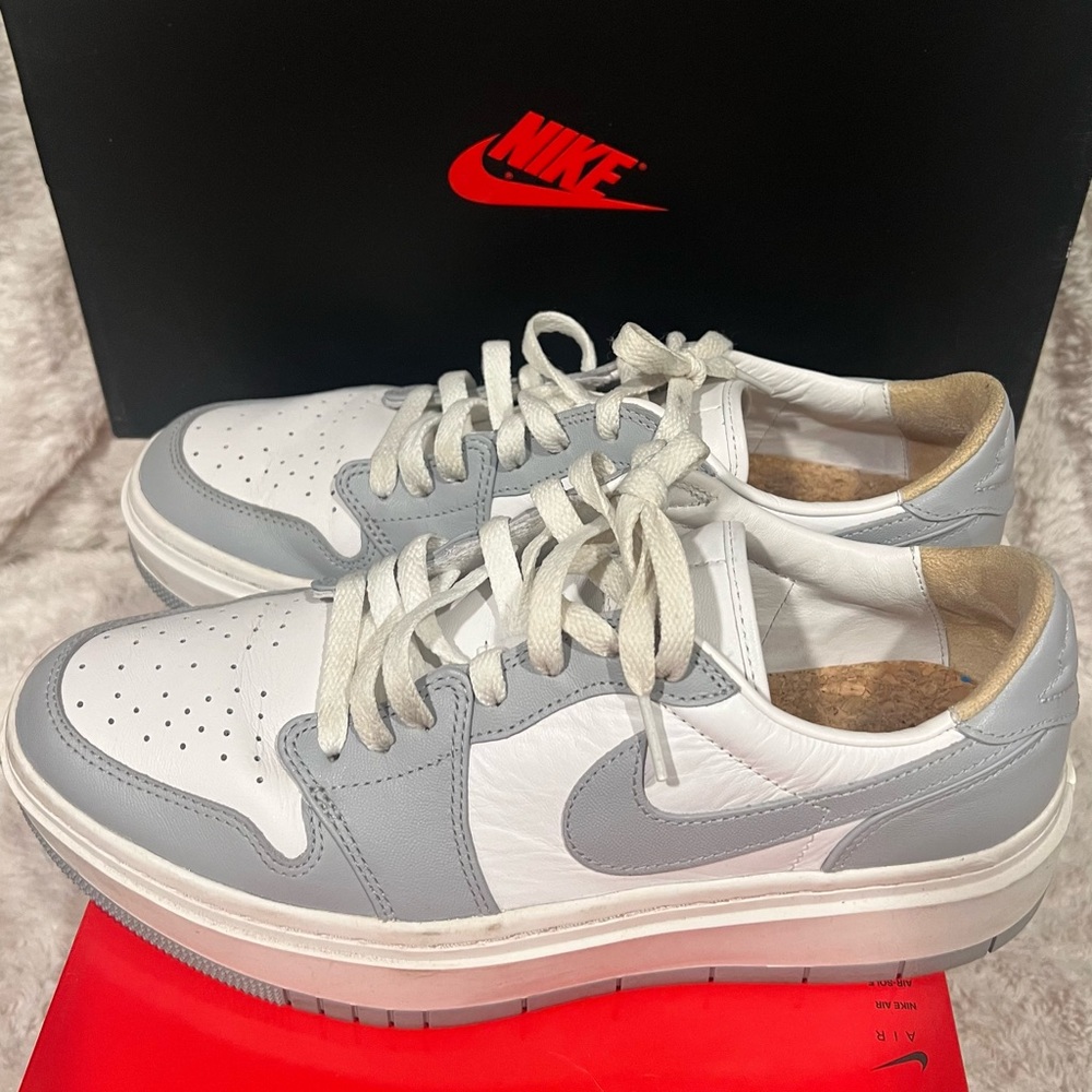 Women’s Air Jordan 1 Elevate Low gray and white